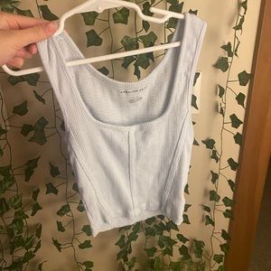 American Eagle Baby Blue Corset Top